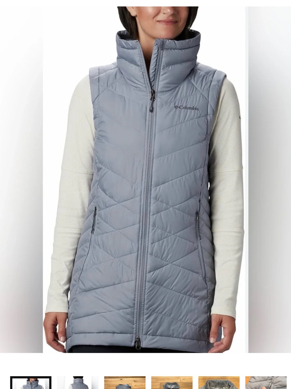COLUMBIA HEAVENLY LONG VEST WOMENS LARGE